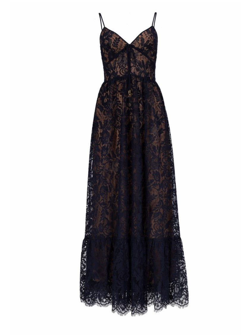 Michael Michael Kors Long Fitted Spaghetti Straps Dress