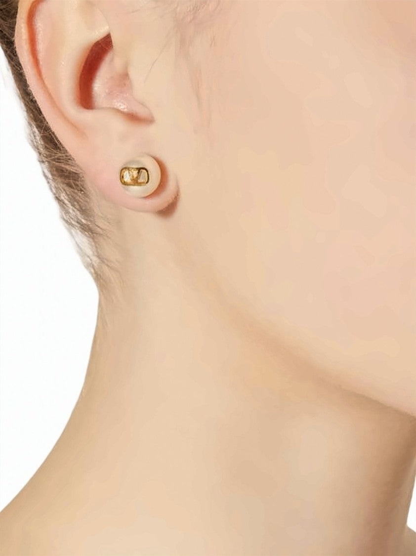 Valentino Garavani Oval-Shaped Gold-Tone Brass Earrings