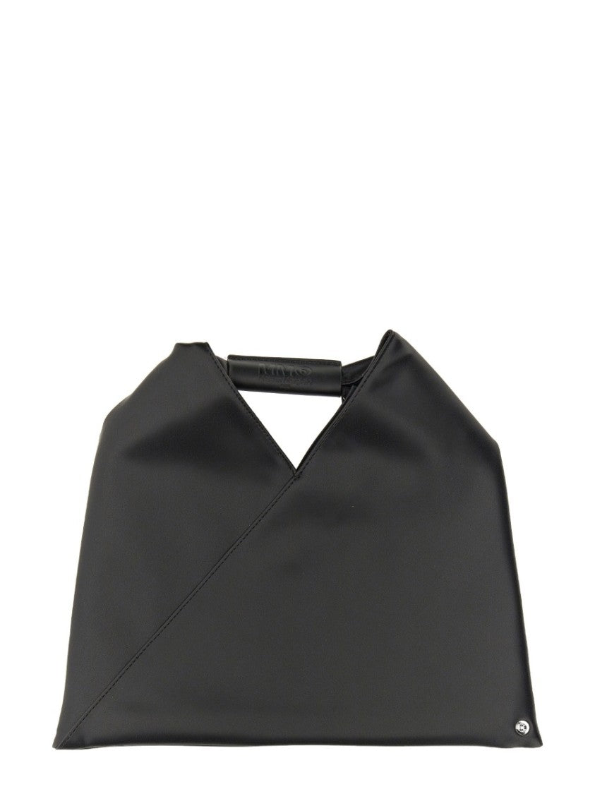 Mm6 By Maison Margiela Asymmetrical Black Mini Bag With Distinctive Handle
