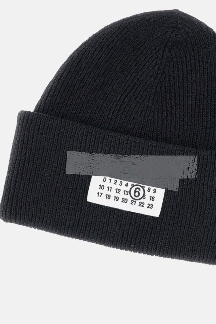 Mm6 By Maison Margiela Ribbed Wool Blend Cap