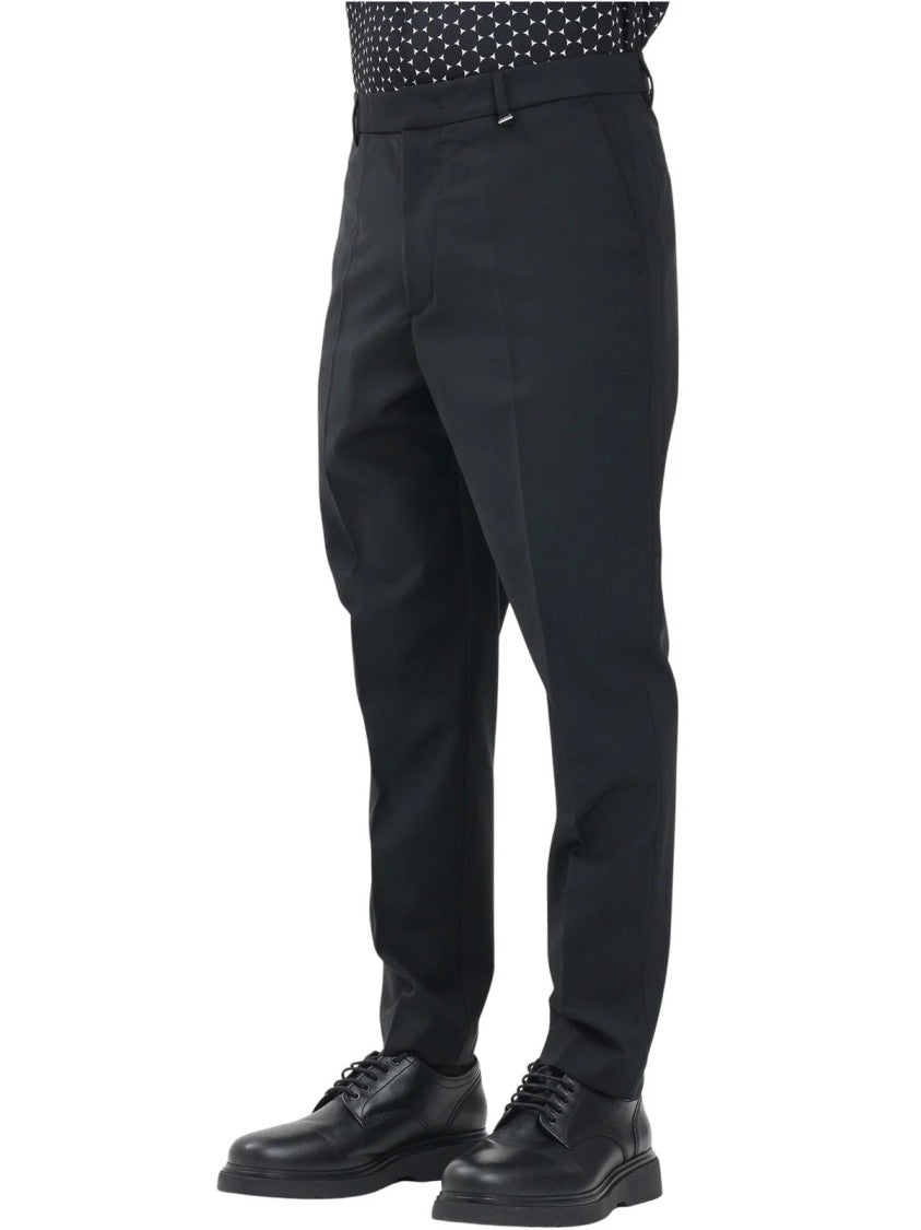 I M Brian Slim Fit Black Trousers With Tailored Silhouette And Elegant Texture