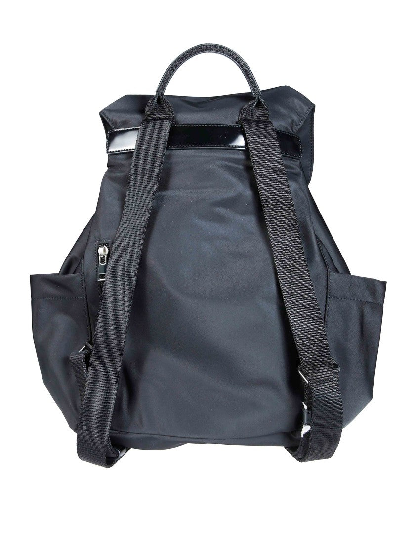 Tory Burch Black Virginia Nylon Flap Backpack
