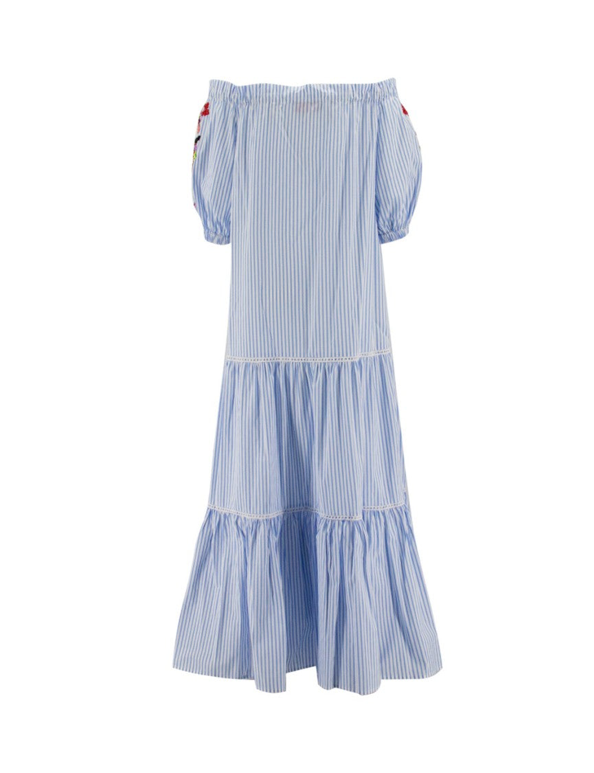 Ermanno Scervino Striped Pattern Dress
