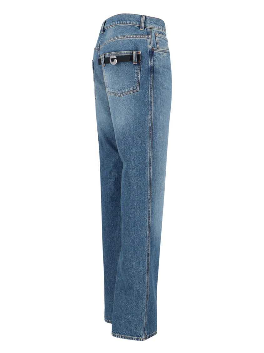 Coperni High-Waisted Light Blue Straight-Leg Jeans