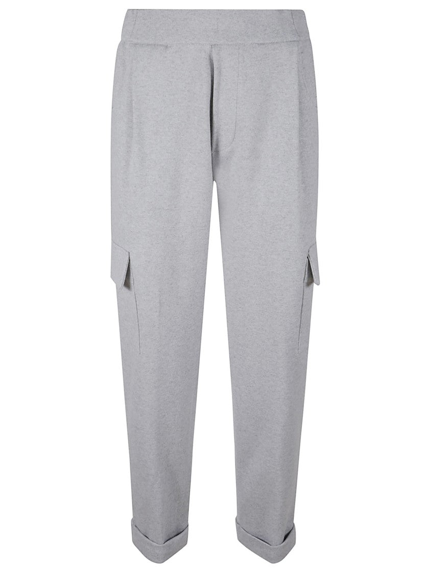 Mason's Relaxed Fit Grey Trousers With Tapered Leg