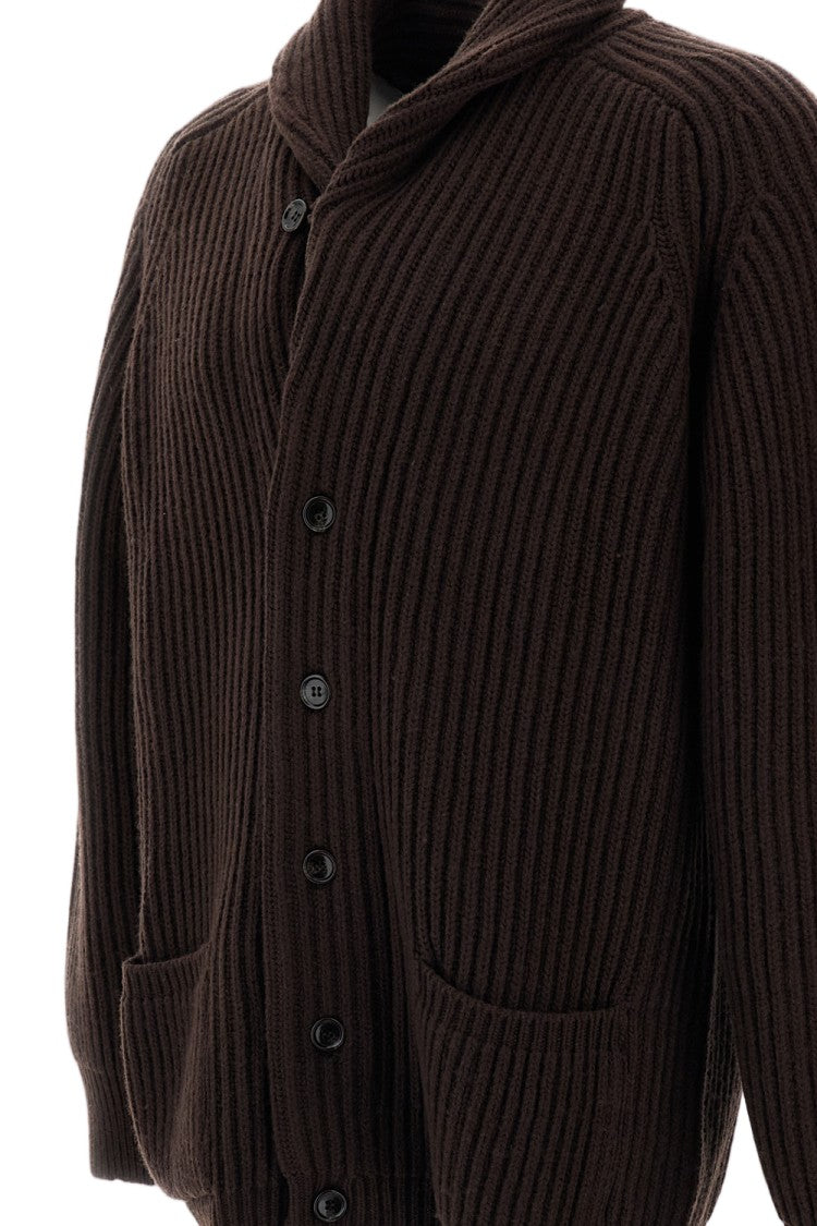 Filson Brown Bristol Tacoma Heavy Wool Cardigan