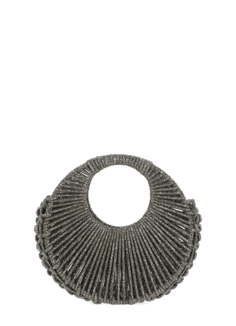 Hibourama Intricate Woven Crystal Circular Bag