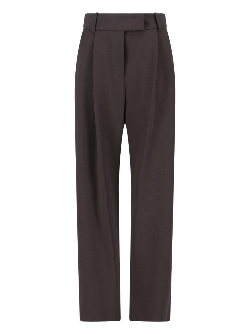 Giorgio Armani High-Waisted Tailored Pants With Pleated Front