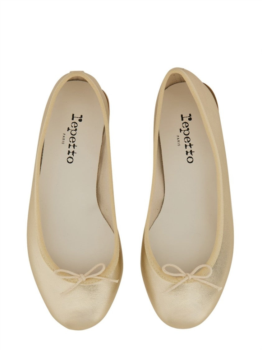 Repetto Ballerina Cendrillon Metallic Sheen Bow Leather Flats