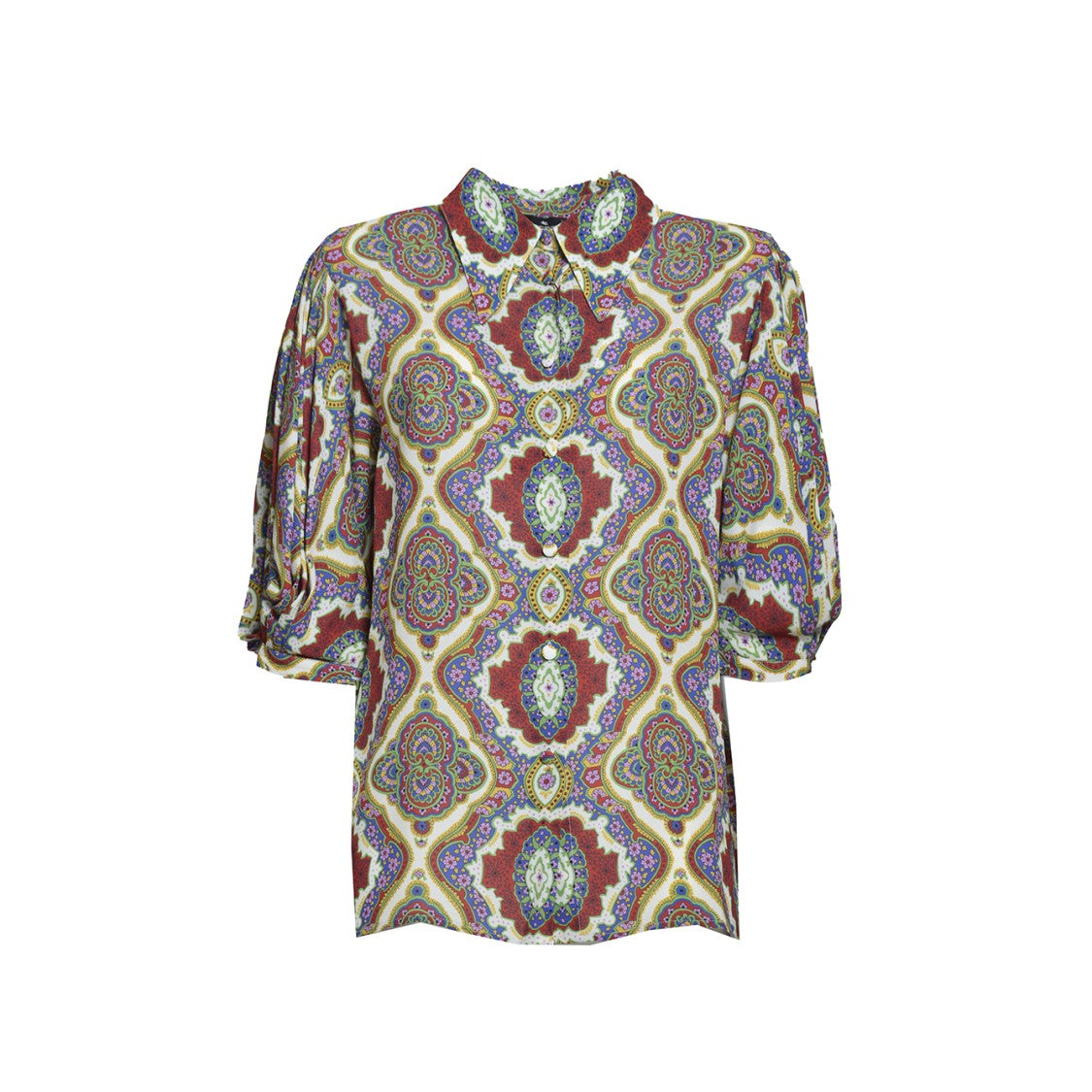 Etro Multicolored Viscose Blouse With Medallion Print