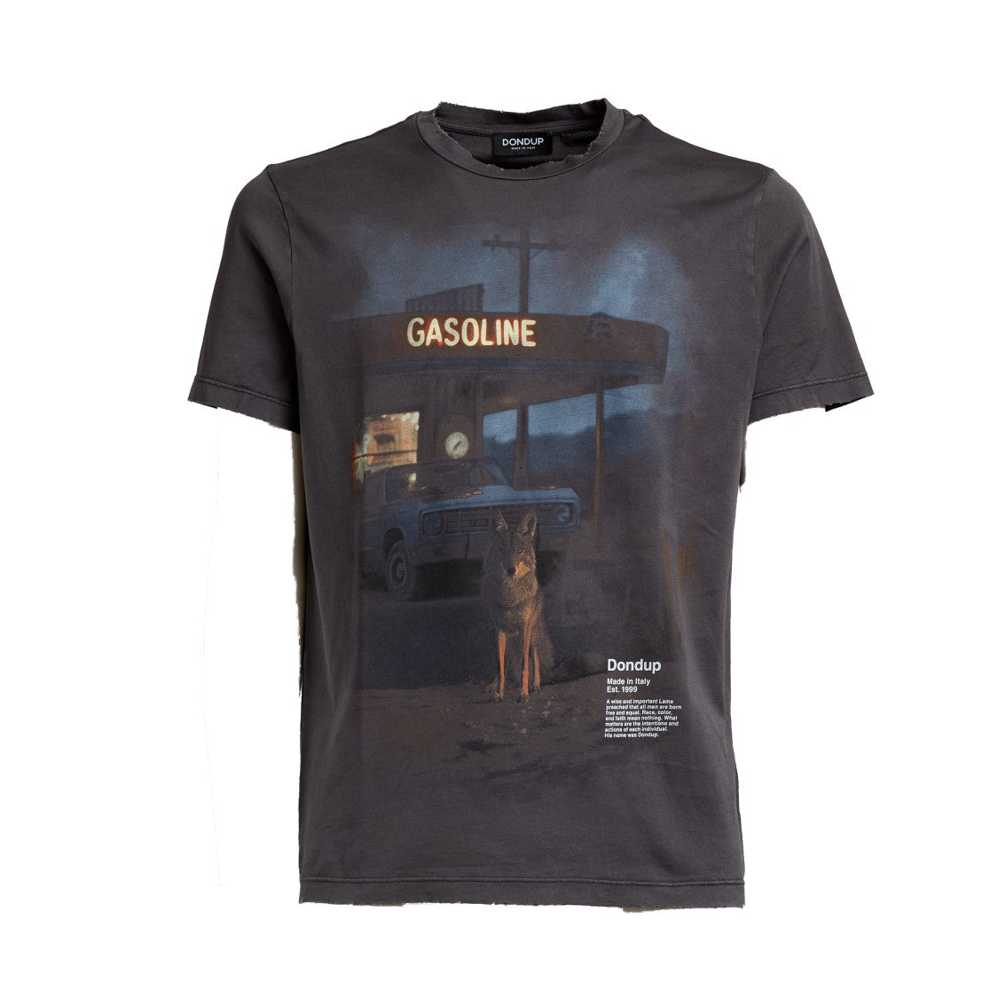 Dondup Graphic Print T-Shirt With Worn Detailing