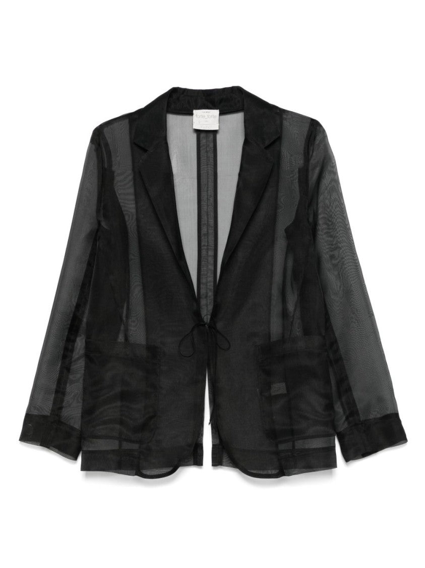 Forte Forte Sheer Silk Jacket With Tailored Silhouette