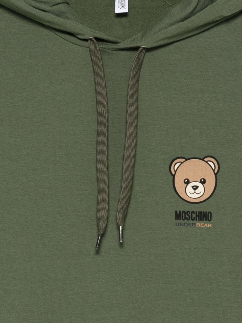 Moschino Green Teddy Bear Motif Sweatshirt