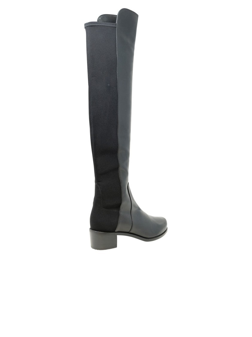 Stuart Weitzman Black Leather Reserve Boots