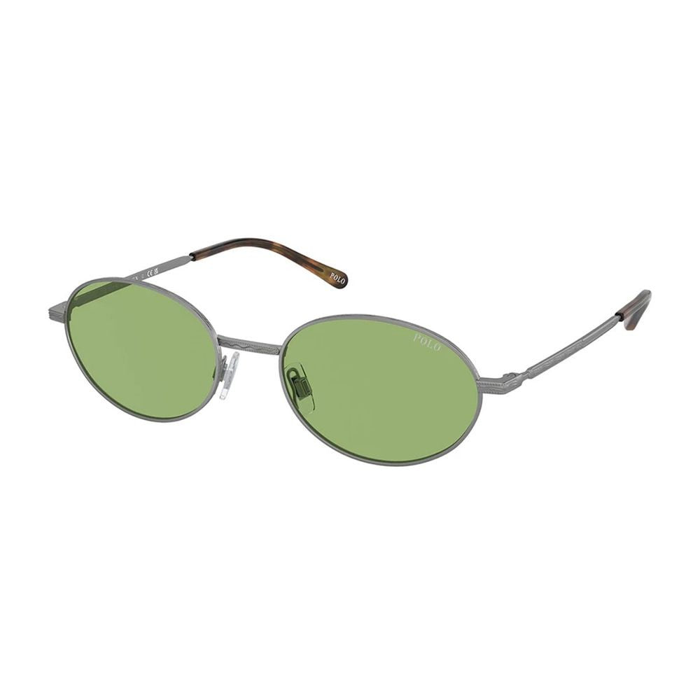 Polo Ralph Lauren Ph3145 Refined Oval Silver Metal Sunglasses
