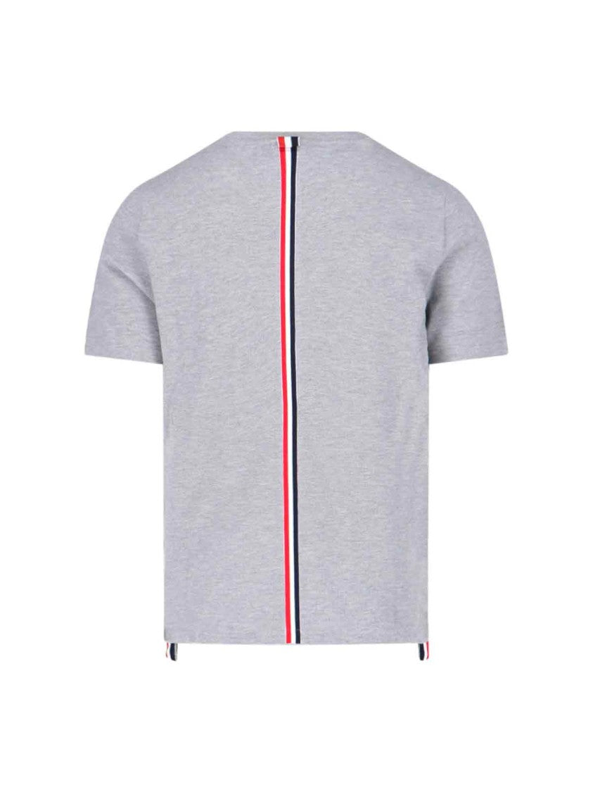 Thom Browne Grey Adjustable Logo Cotton T-Shirt