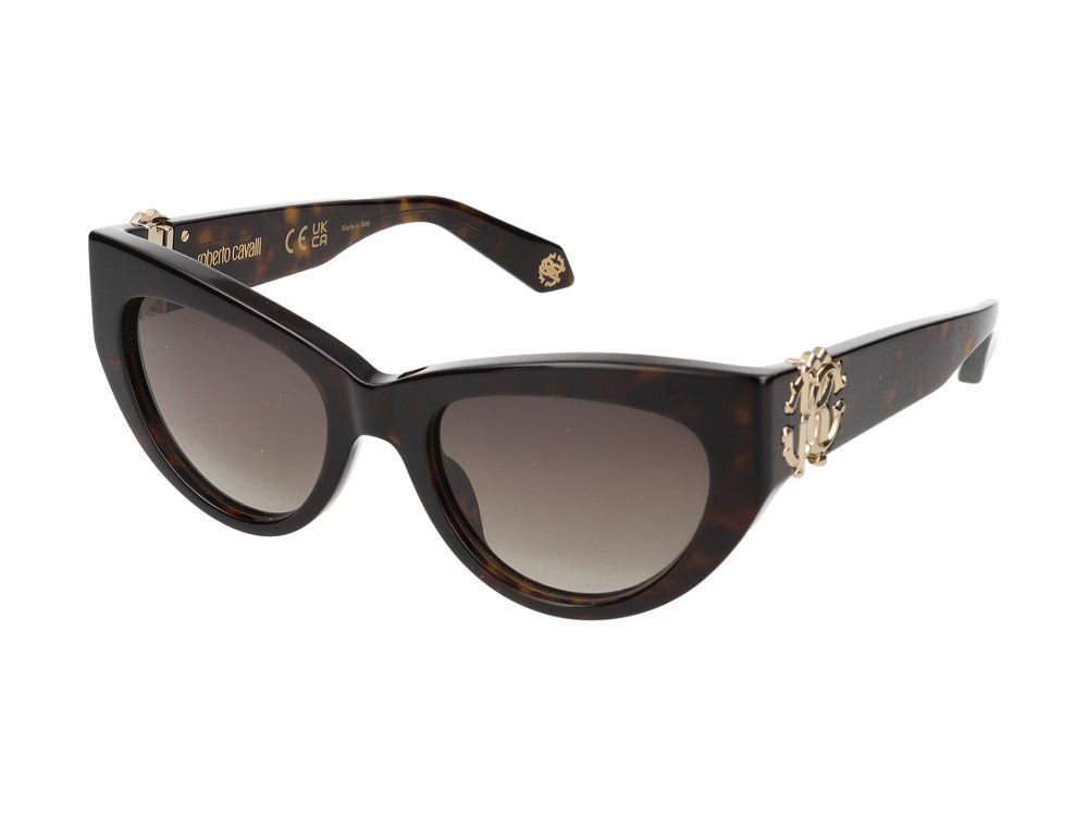 Roberto Cavalli Sunglasses Src017m 0722 Avana Scura Lucida 53/20/135