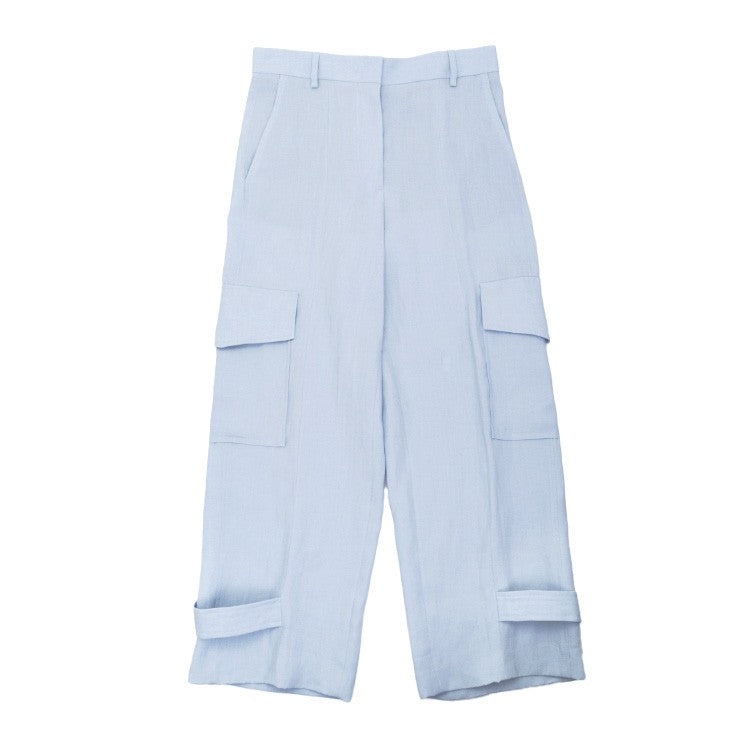 Paul Smith Relaxed-Fit Wide Leg Linen Cargo Trousers