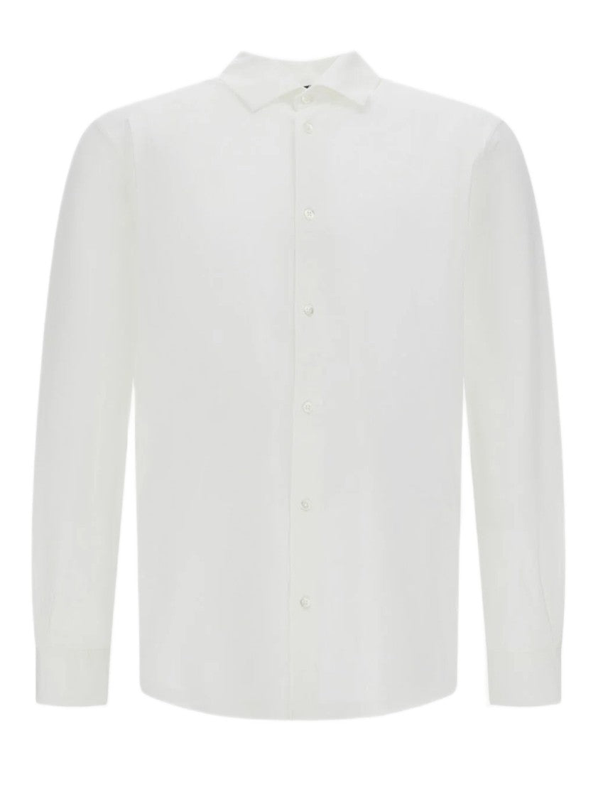 Herno Contemporary White Stretch Cotton Jersey Shirt