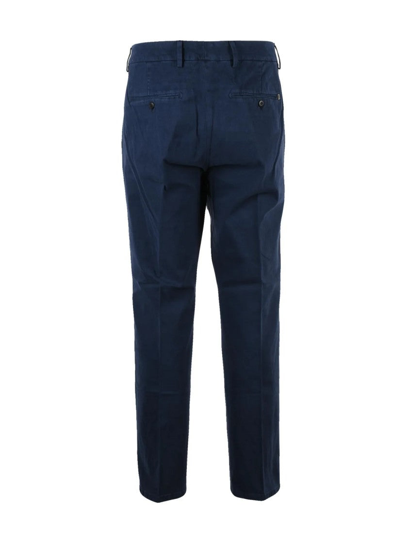 Dondup Grey Ralp Pleated Tailored Stretch Cotton Trousers