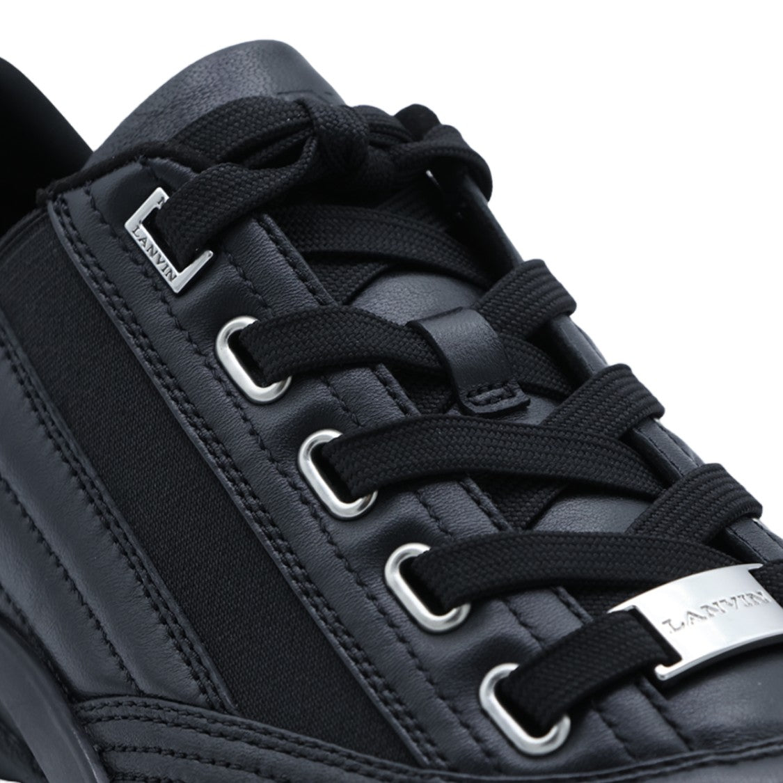 Lanvin Textured Low-Profile Branded Sneakers