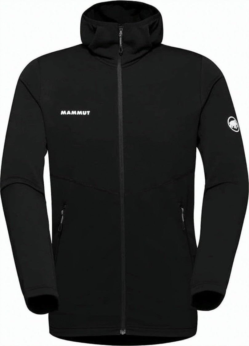Mammut Streamlined Black Jacket With Hood And Zippered Pockets
