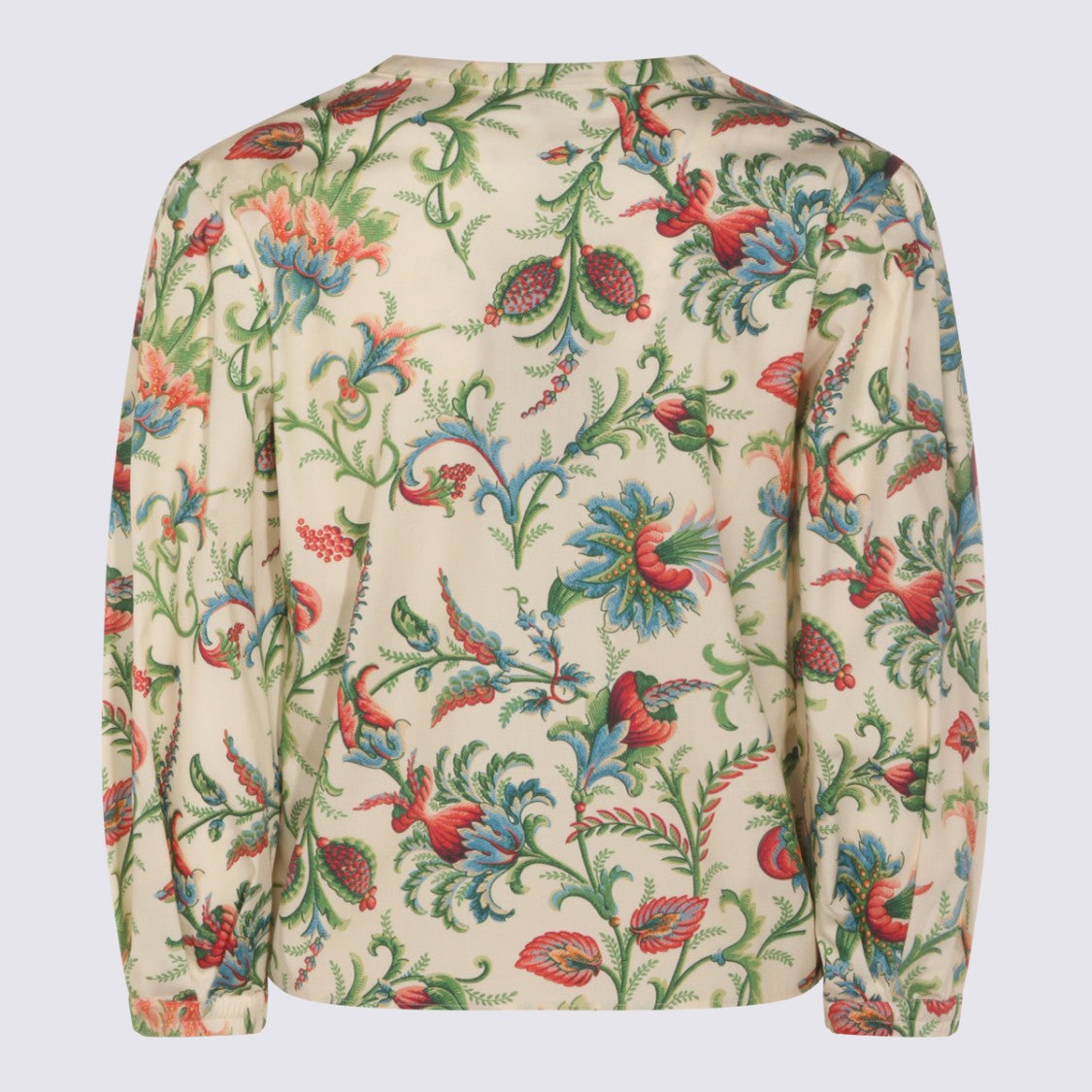 Etro Boxy-Fit Floral Print Cotton Top