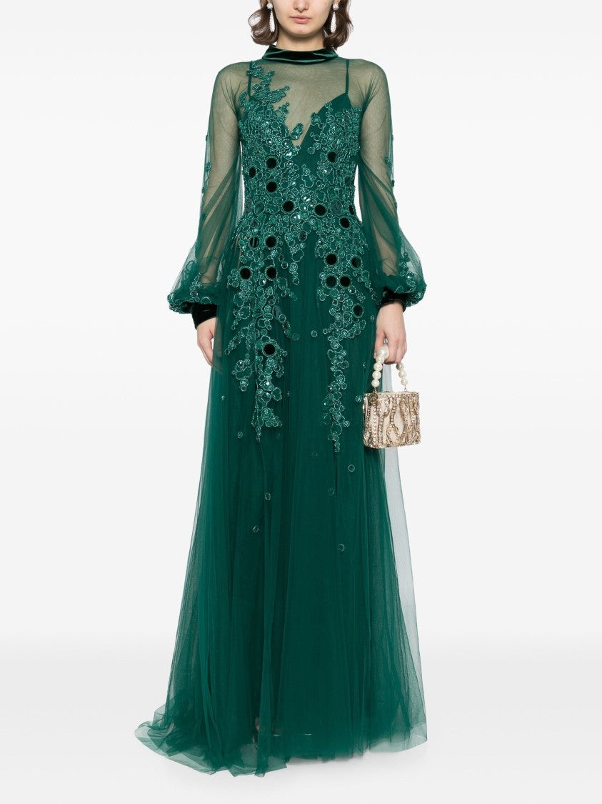 Saiid Kobeisy Embroidered Tulle Dress