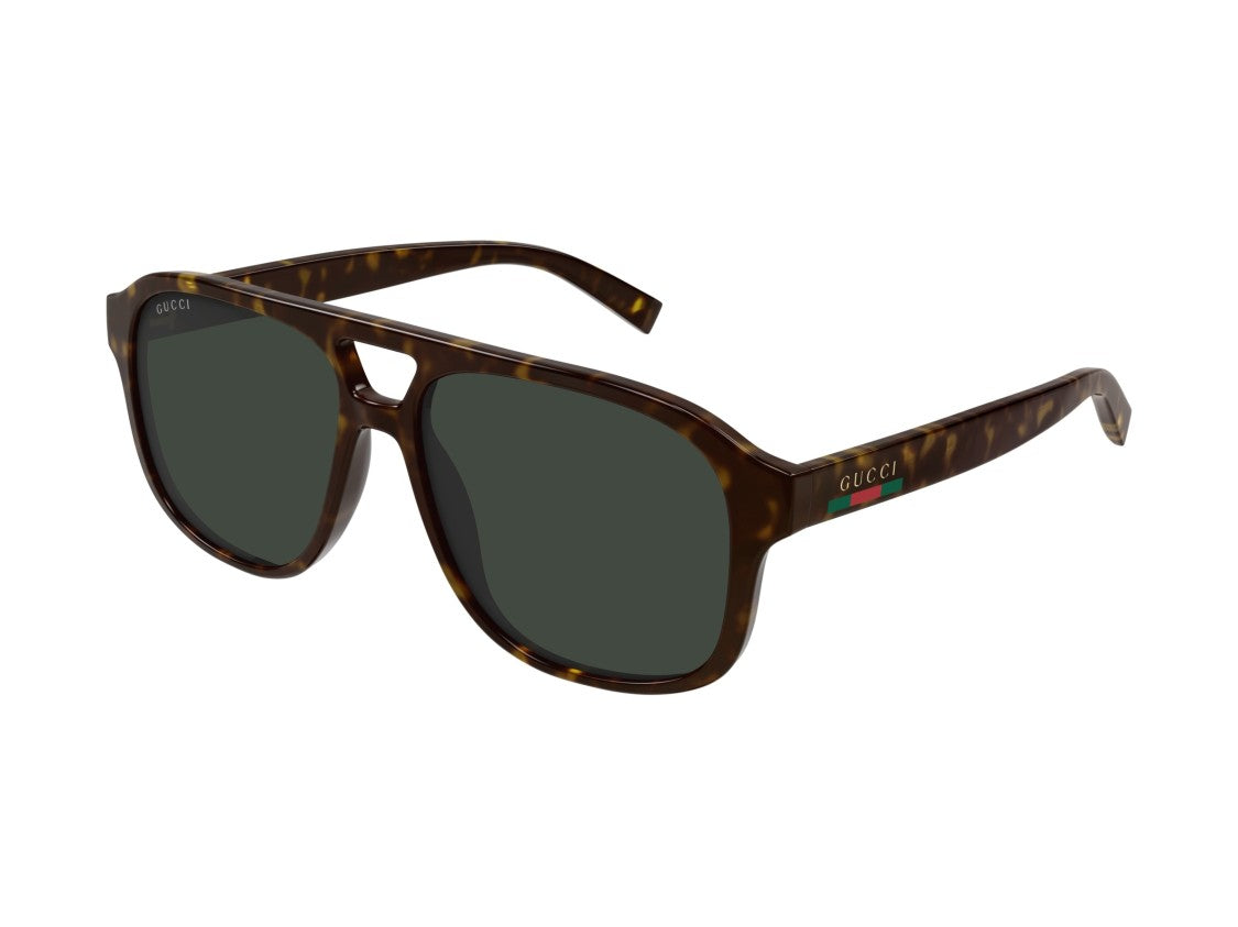 Gucci Gg1856s Cut-Out Tortoiseshell Oversized Square Sunglasses