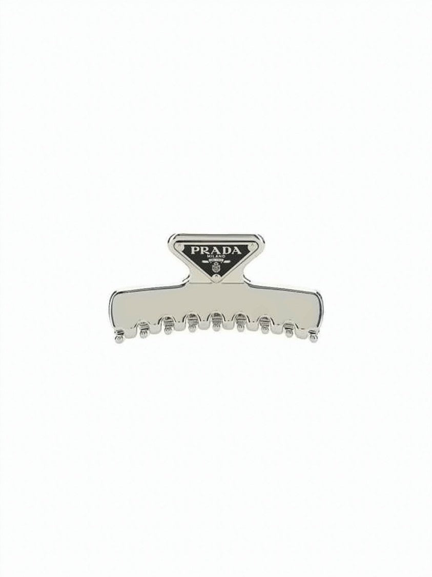 Prada Silver-Toned Hair Claw Clip