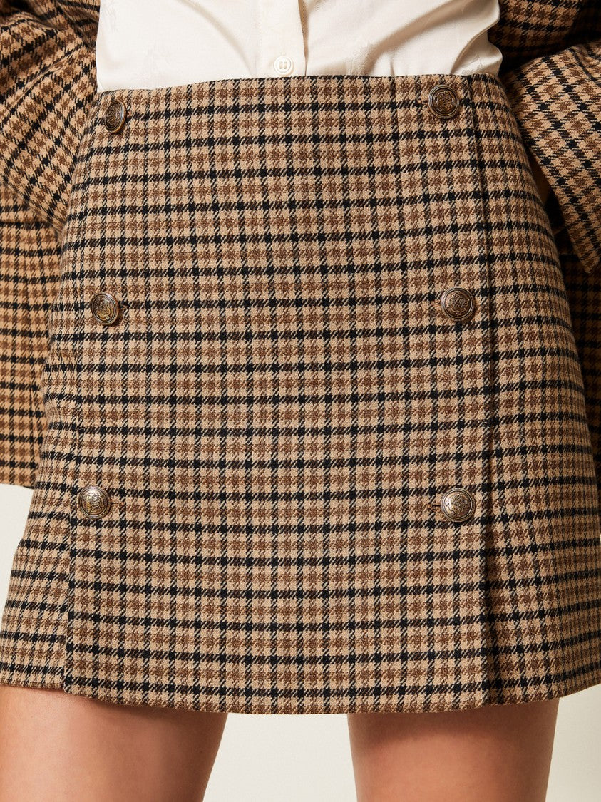 Twin-Set Contemporary Neutrals Skirt With Refined Finish