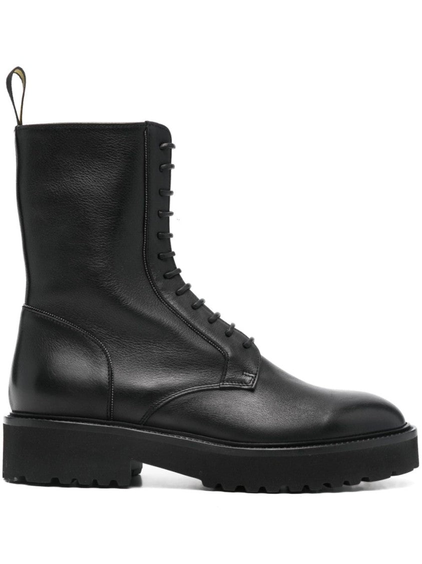 Doucal's Lace-Up Ankle Boots With Sturdy Rubber Sole
