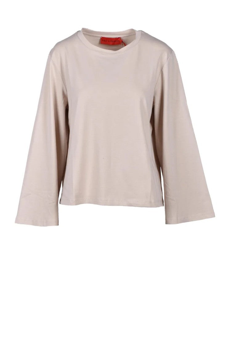 Wild Cashmere Beige Cotton And Elastane T-Shirt