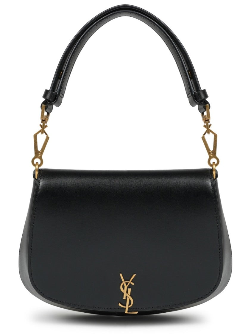 Saint Laurent Sleek Structured Handbag In Smooth Calfskin