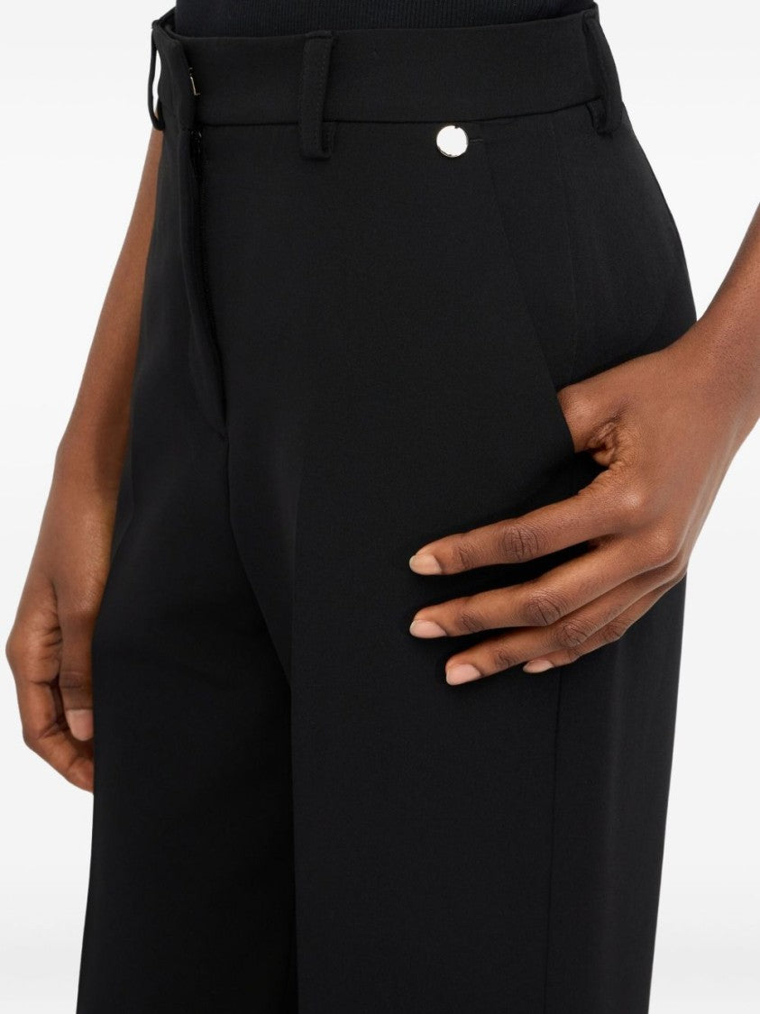 Liu Jo Wide-Leg Black Trousers With High Waist