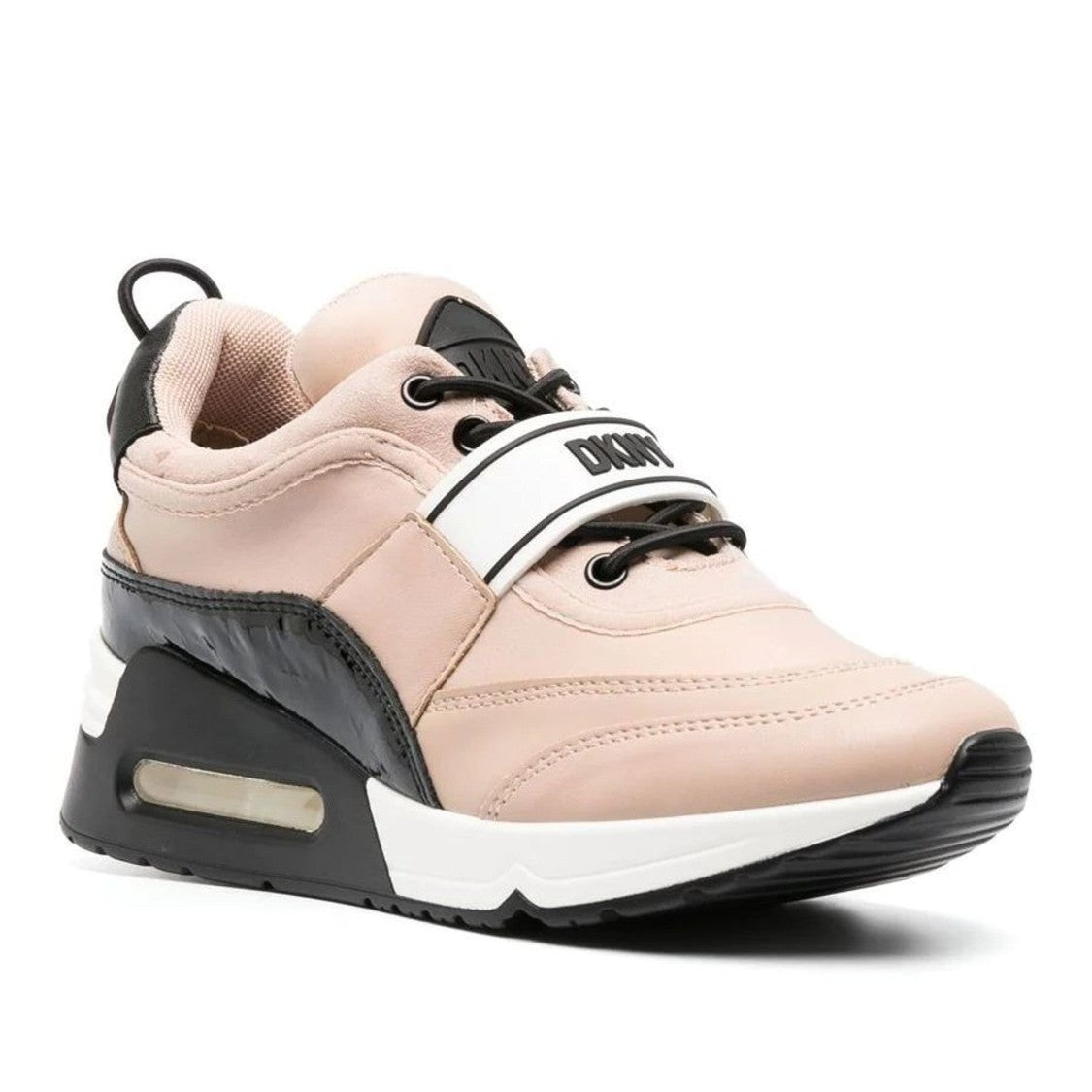 Dkny Aisilin Gold Air Cushion Glossy Accent Sneakers
