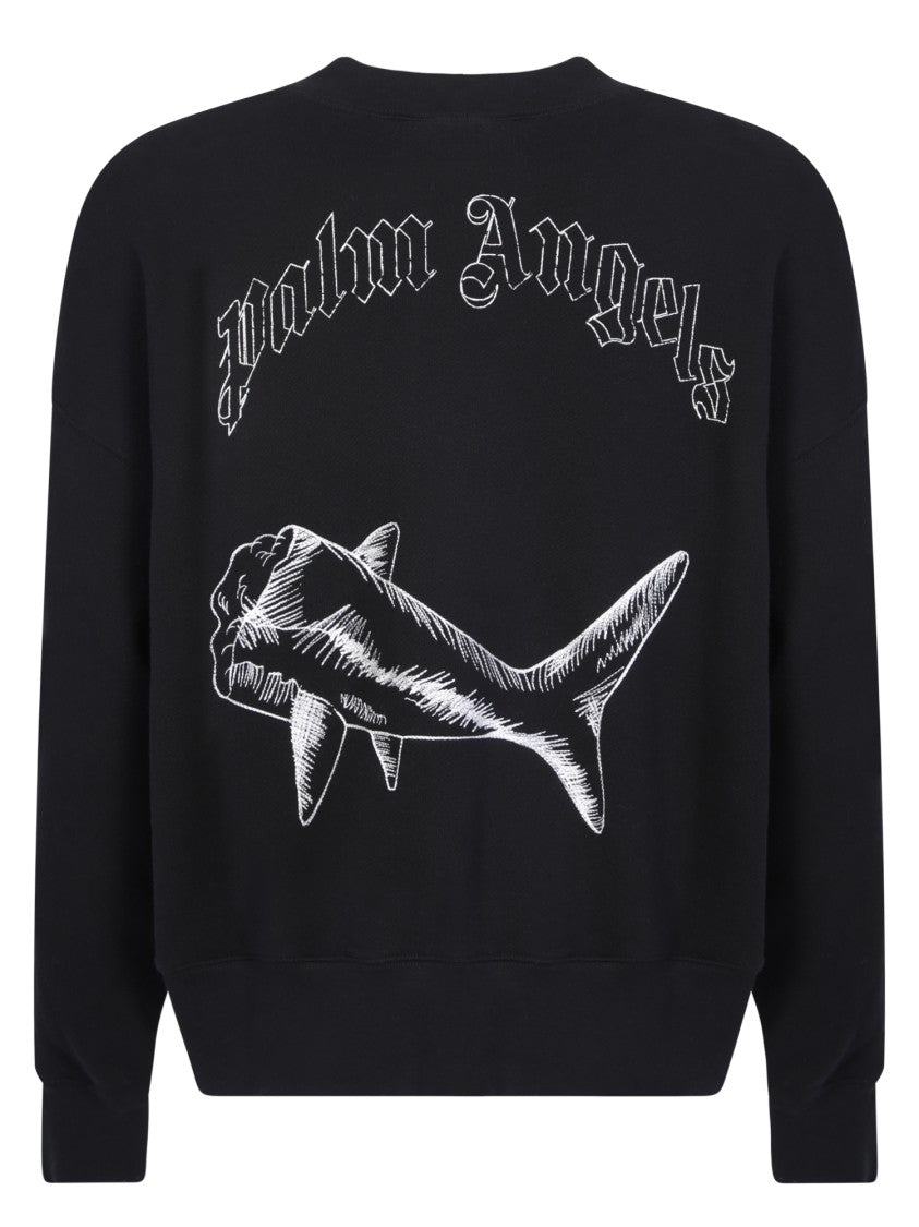 Palm Angels Black Cotton Sweatshirts