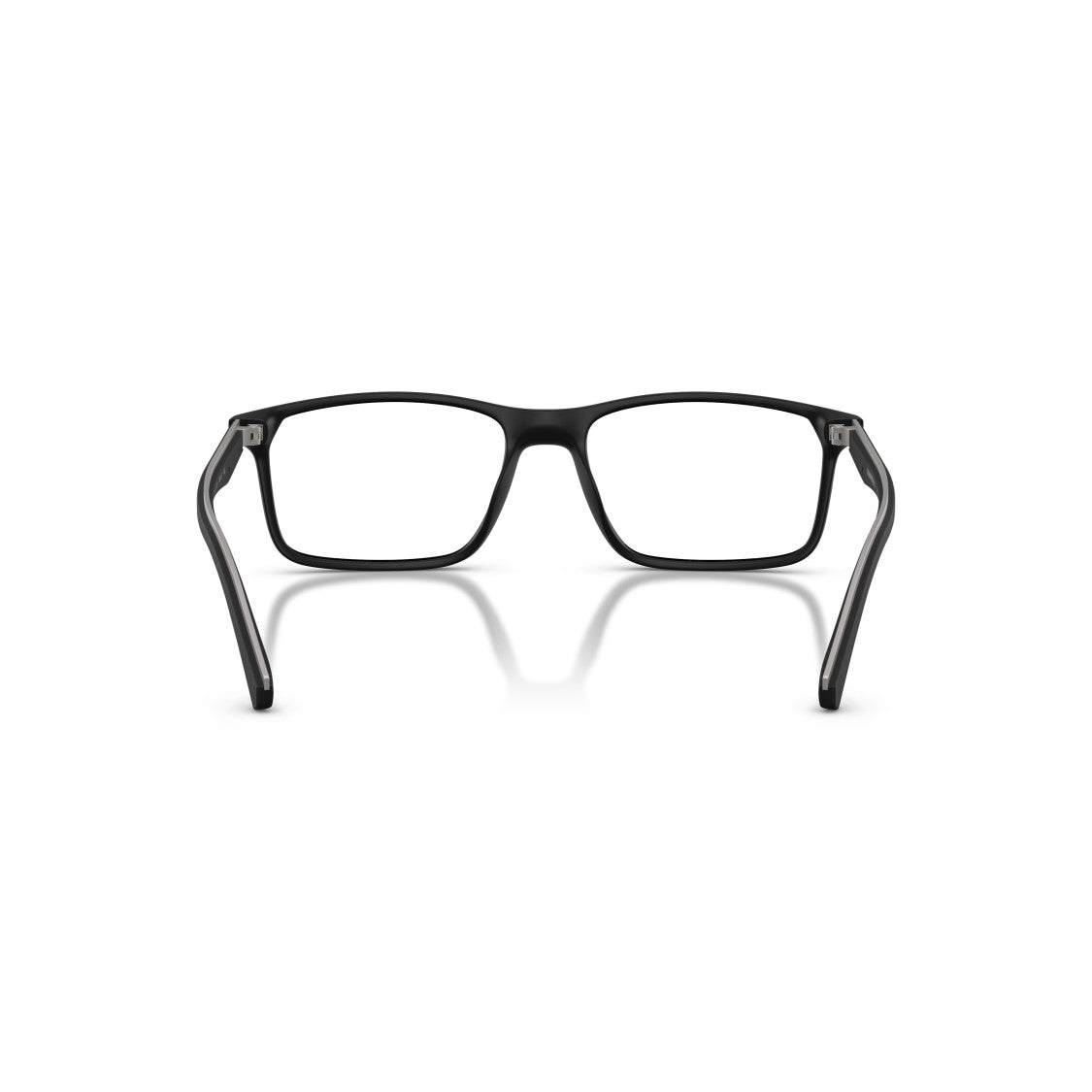 Emporio Armani 0Ea3266u Matte Black Rectangular Eyeglasses With Subtle Logo Detail