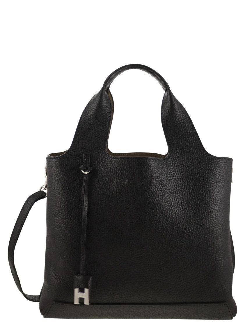 Hogan Shopping Bag In Textured Leather