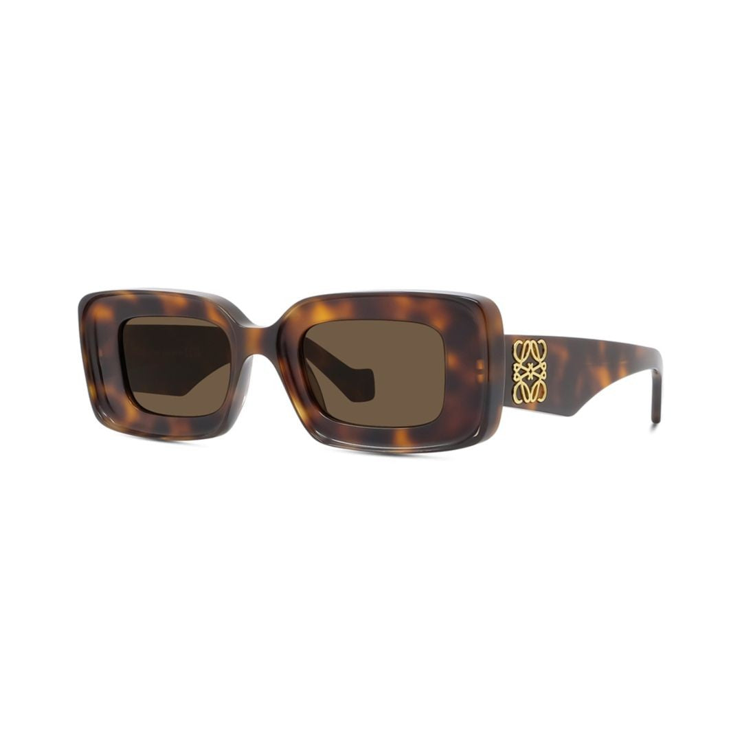 Loewe Tortoiseshell Lw40101i Rectangular Logo Sunglasses