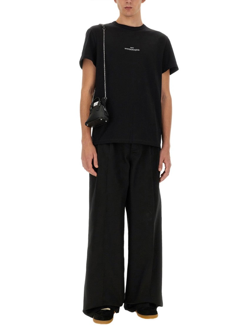 Maison Margiela Relaxed Fit Black Cotton T-Shirt