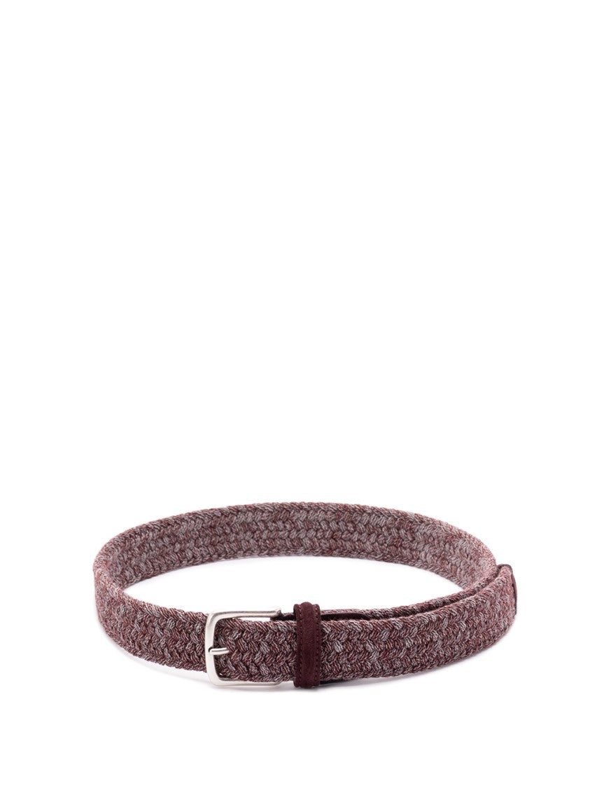 Anderson's Woven Belt With Suede Details