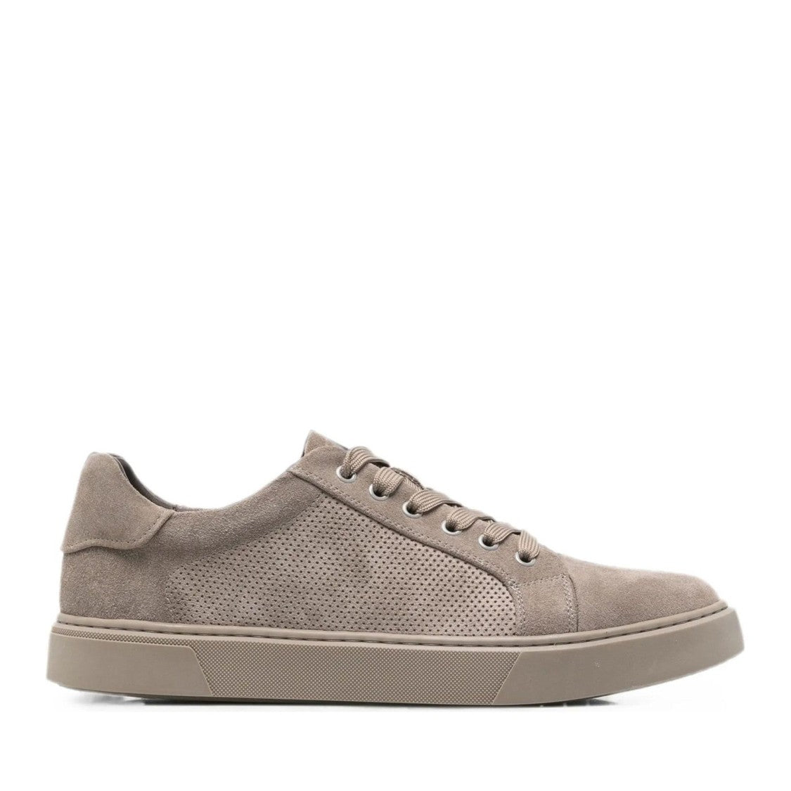 Alberto Gozzi Grey Padded Collar Wedge Suede Sneakers