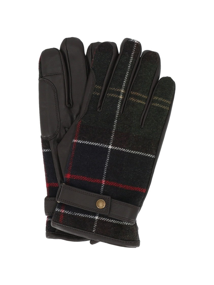 Barbour Newbrough Tartan Leather Gloves