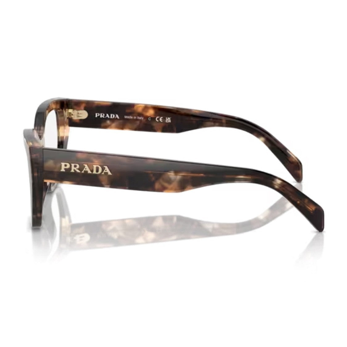 Prada Caramel Tortoiseshell Pr A16v Cat-Eye Eyeglasses