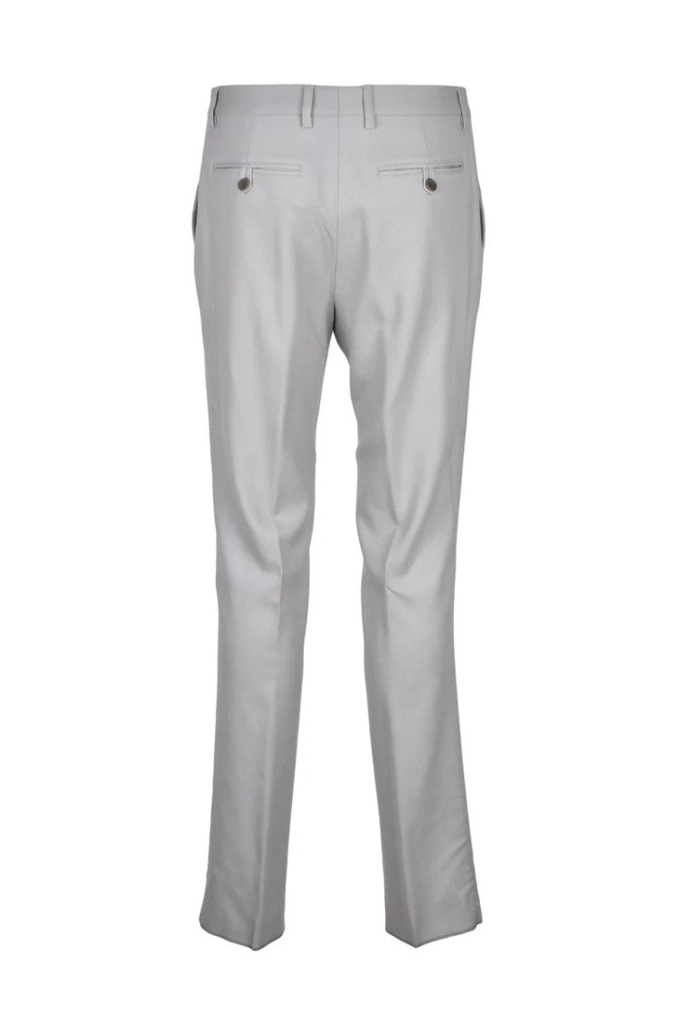 Etro Wool Stretch Trousers - Light Grey