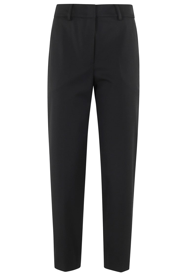 Seventy Straight Leg Black Trousers With High Waist
