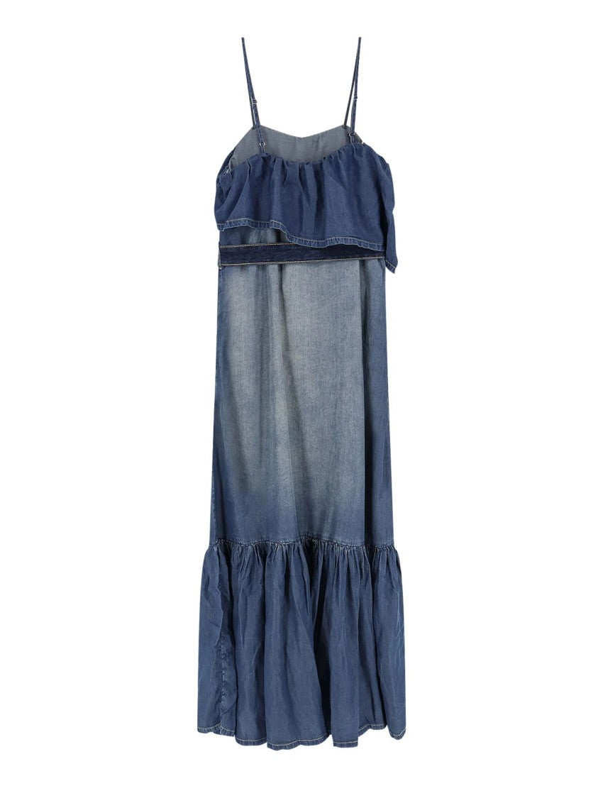 Pinko Chiarodiluna Denim Midi Dress