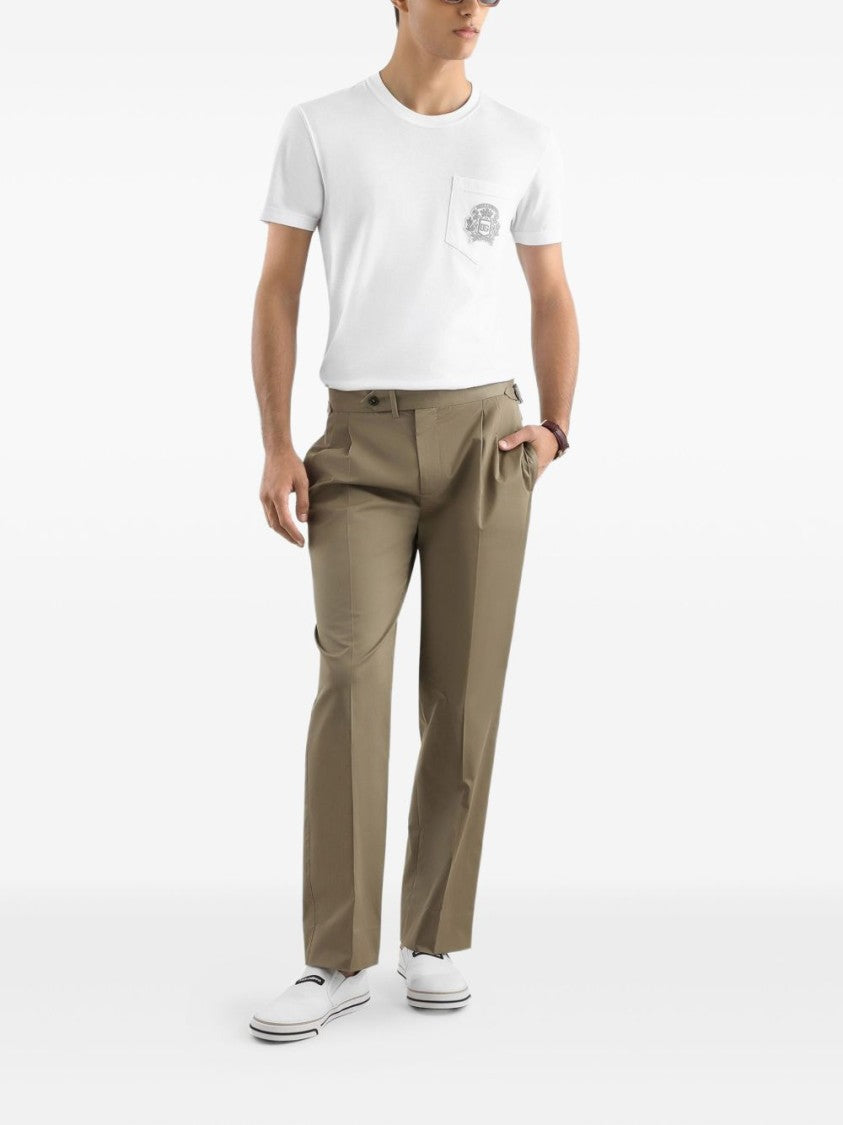 Dolce & Gabbana Classic Crewneck T-Shirt With Embroidered Emblem