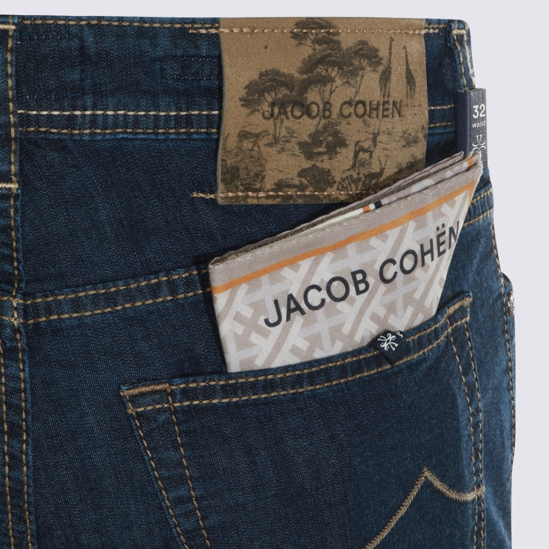 Jacob Cohen Straight-Leg Indigo Jeans With Signature Detailing